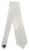 Krawatte Seide 146cm/8cm Schlips Binder gestreift weiss