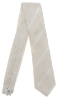 Krawatte Seide 146cm/8cm Schlips Binder gestreift creme