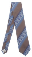 Krawatte Seide 146cm/8cm gestreift braun blau Schlips...