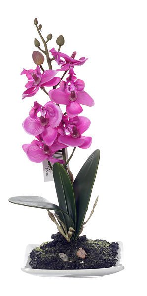 Tischdeko Künstliche Orchidee 12 Stück  lila 20cm